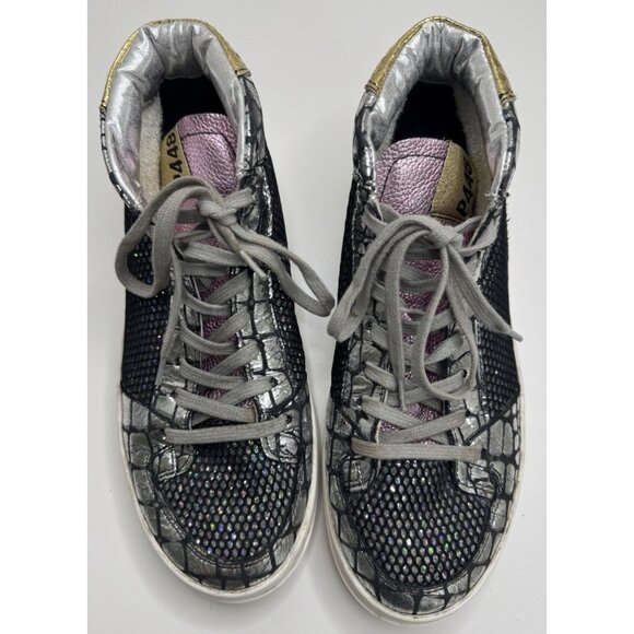 P448 Women's Queens Glitter Mid-Top Sneakers Size 39 EU 8.5 US - Picture 2 of 14